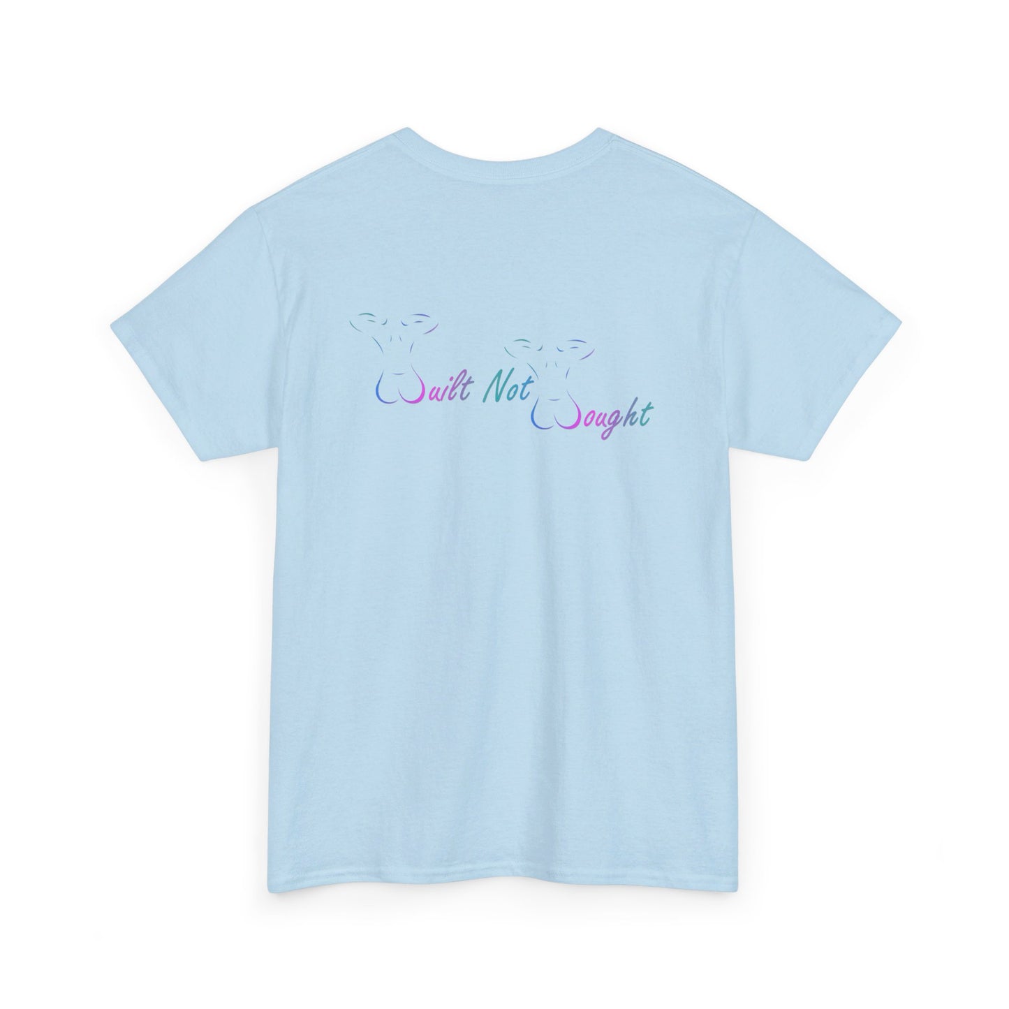 Workout Tee- Blue & Pink