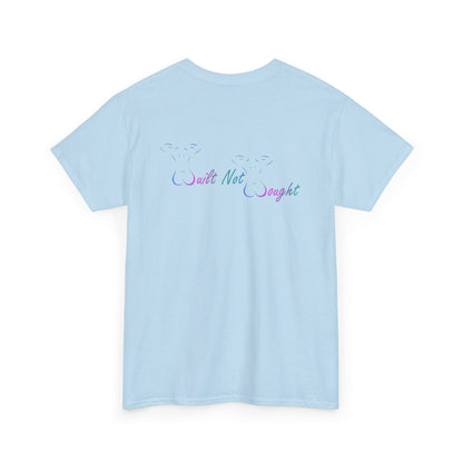 Workout Tee- Blue & Pink