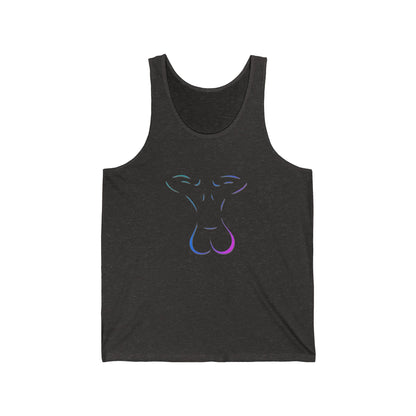 Unisex Jersey Tank- Blue & Pink