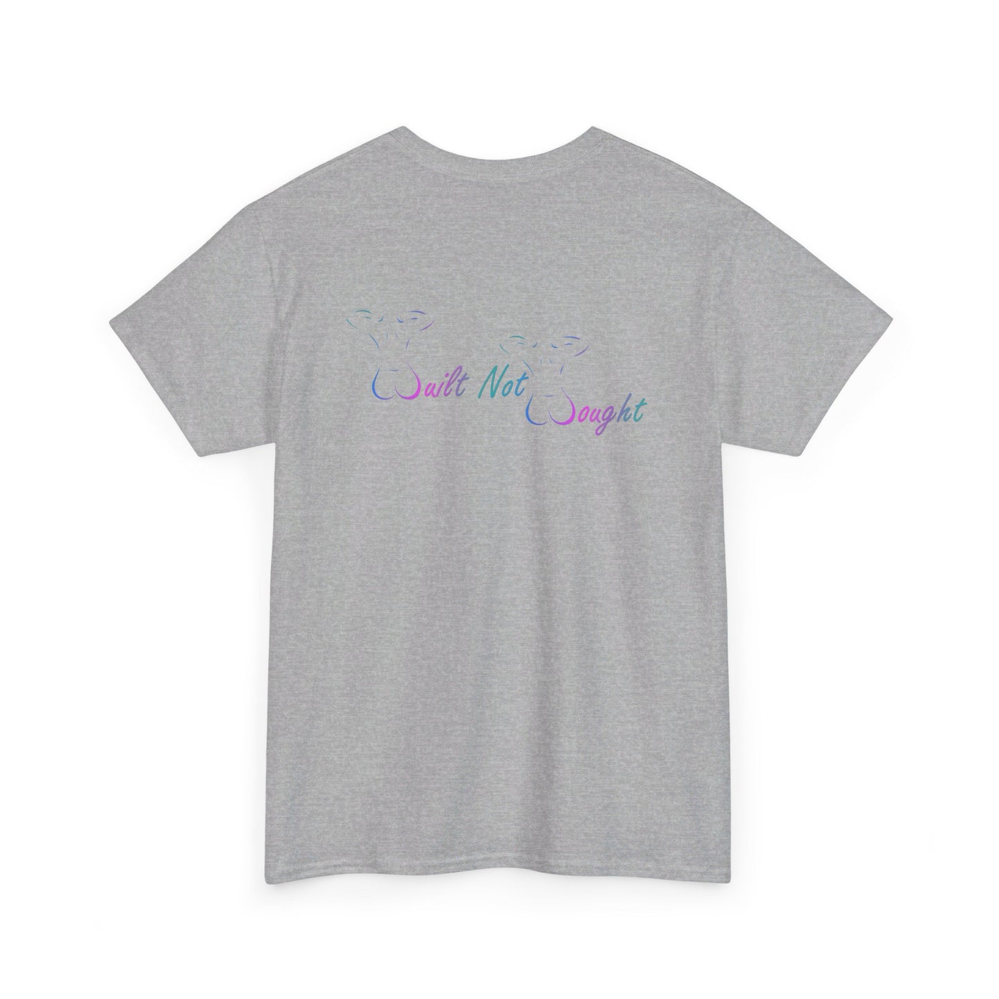 Workout Tee- Blue & Pink