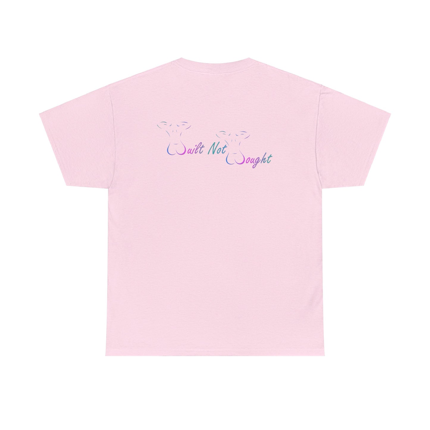 Workout Tee- Blue & Pink