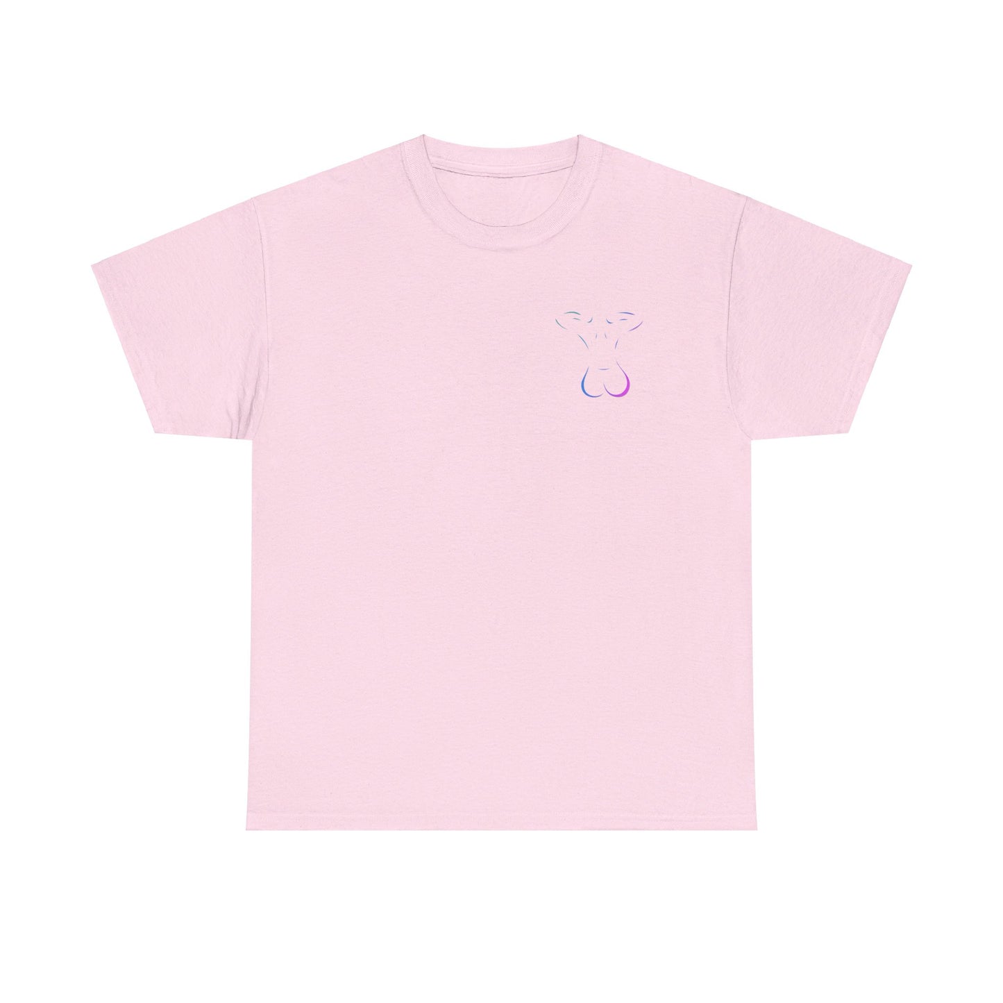 Workout Tee- Blue & Pink