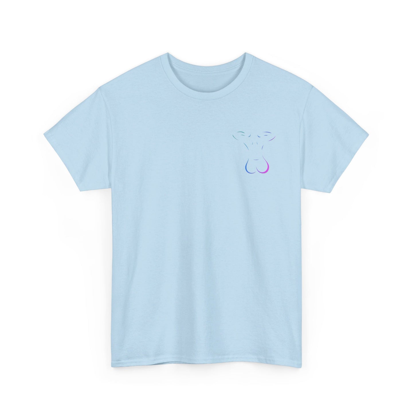 Workout Tee- Blue & Pink