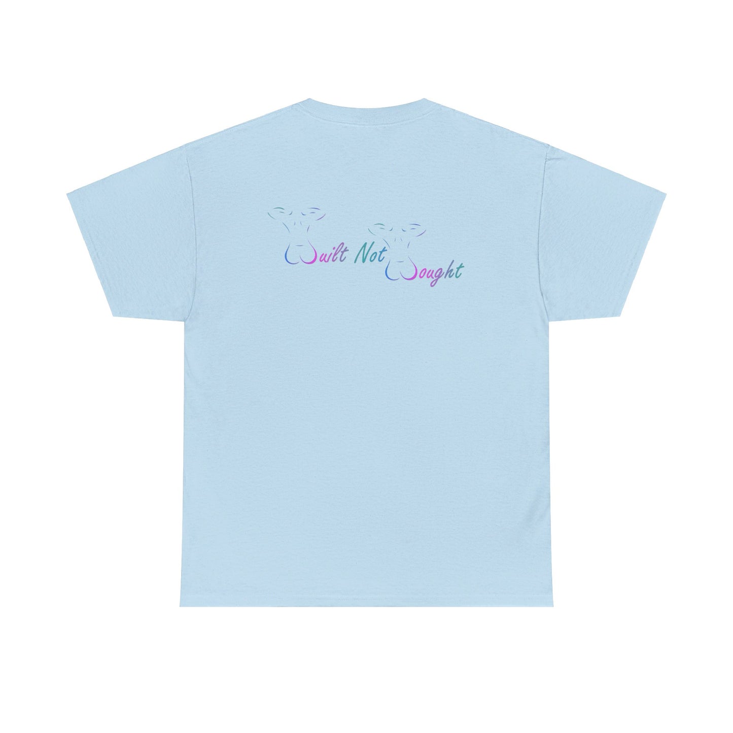 Workout Tee- Blue & Pink