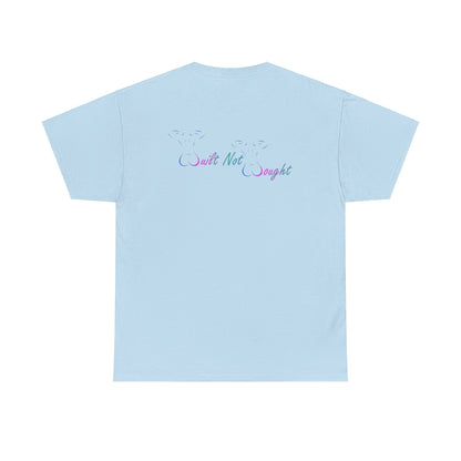 Workout Tee- Blue & Pink